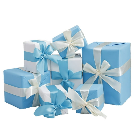 YIMWNYI 7Pcs Christmas Decorations Gift Boxes Lighted Decor for Tree, Holiday Party, Festive Home Accents, Perfect for Indoor Outdoor Christmas Decorations, Unique Holiday Gift Boxes