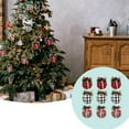 thumbnail image 1 of YIMWNYI 9Pcs Christmas Cloth Bag Foam Decorative Hanging Ornaments, Red Plaid Tree Decorations, Festive Holiday Decor for Home, Party, and Shopping Mall, 1 of 6