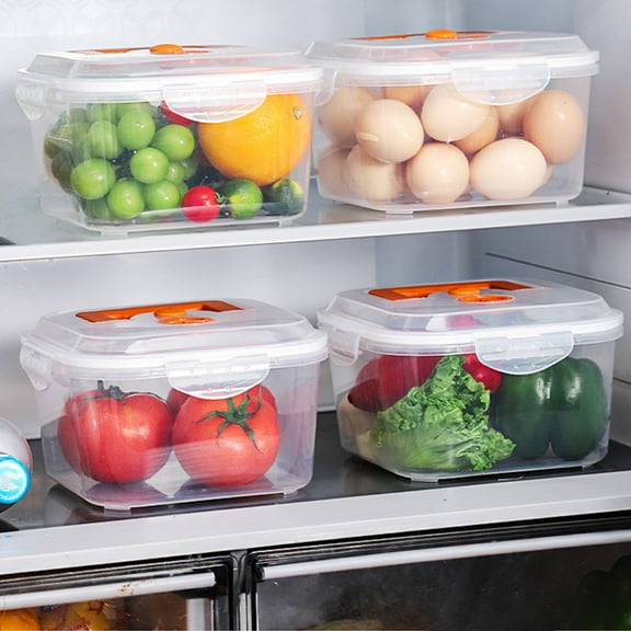 YIMWNYI Airtight Food Storage Container, Leak-Proof Lunch Box, Egg Storage Container, Food-Grade Plastic, Fresh Box for Fruits and Vegetables, Easy to Clean, Freezer Safe, Odor Free