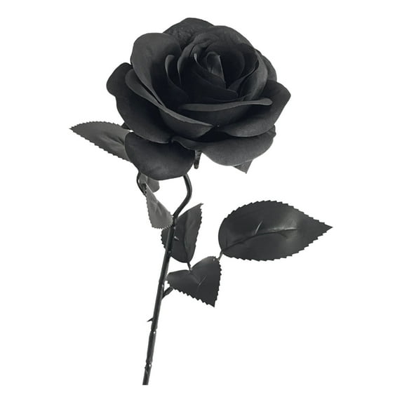 YIMWNYI Artificial Rose Dark Gothic Flower for Halloween, Silk Flower Decoration, Lifesize Faux Floral Arrangement for Party, Elegant Home Decor, Exquisite Gift