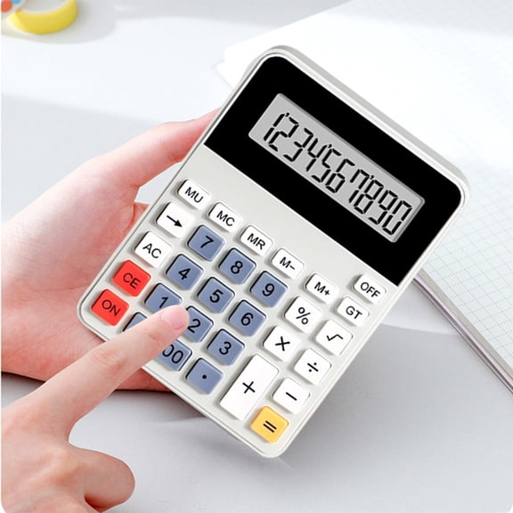 YIMWNYI Basic Calculator Portable Silent Keyboard, Basic Math Operations, Energy Saving, Ideal for Office and Home Accounting, Lightweight and Easy to Carry