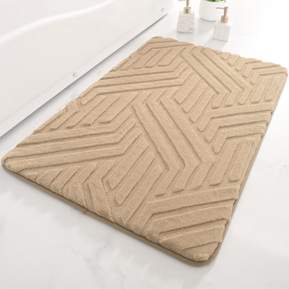 YIMWNYI Bathroom Foam Absorbent Floor Mat, Non-slip Indoor Outdoor Rug, Waterproof Entry Door Mat, Washable Toilet Mat, Dirt-resistant Absorbent Doormat
