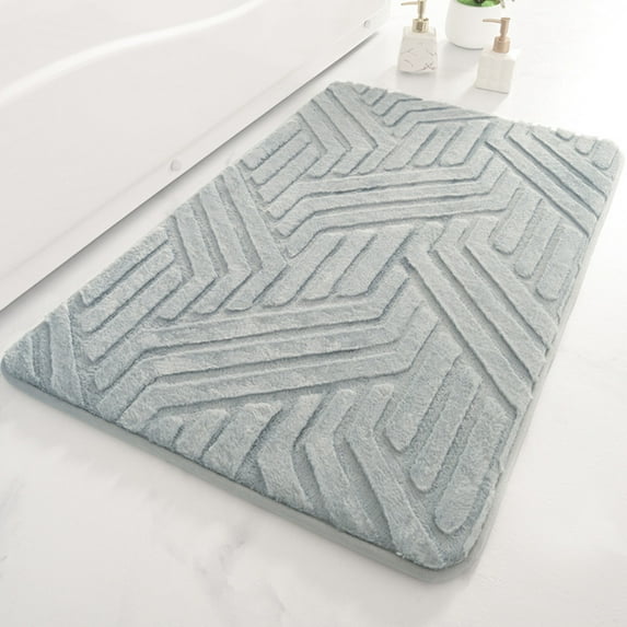 YIMWNYI Bathroom Foam Absorbent Floor Mat, Non-slip Indoor Outdoor Rug, Waterproof Entry Door Mat, Washable Toilet Mat, Dirt-resistant Absorbent Doormat
