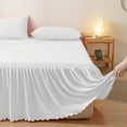 thumbnail image 1 of YIMWNYI Bed Skirt, Solid Color Bedspread, Polyester Cotton, Non-Slip Protective Cover, Ruffled Edge Design, Durable and Chic Bed Hat, 1 of 6