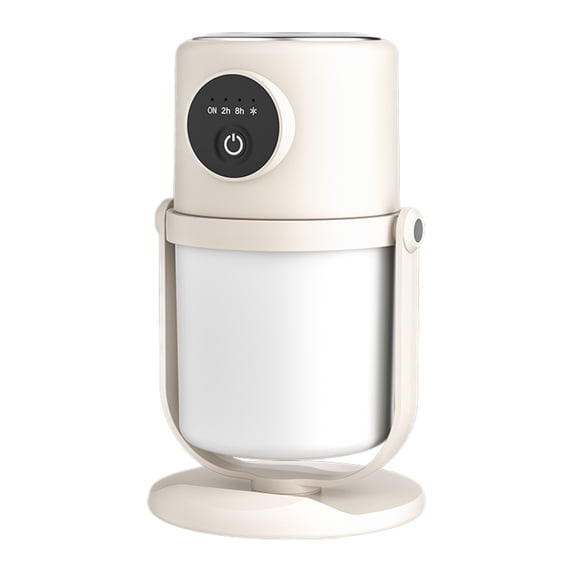 YIMWNYI Bedroom Cool Mist Humidifier, 28dB Quiet Operation, Easy-to-Clean, 280mL Capacity, Ultrafine Mist for Home & Nursery, White/Beige