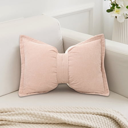 YIMWNYI Bow Pillow, Solid Color Sofa Cushion, Two-Purpose Lumbar Support, Decorative Home Accent, Comfortable and Washable Pillow, Eco-Friendly Fabric