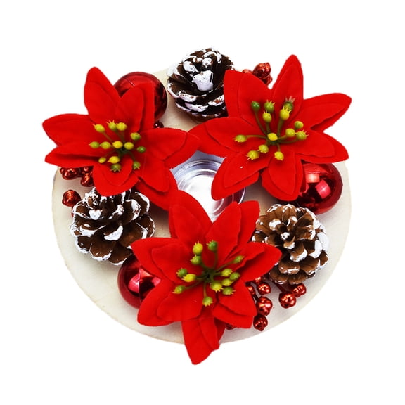 Mini Christmas Wreath with Berries, Lightweight Faux Floral Ring with ...