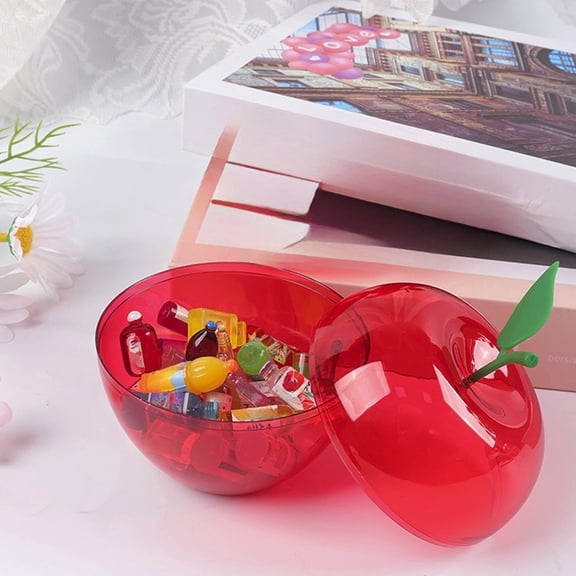 YIMWNYI Christmas Apples Box, Transparent Snack Box, Gift Box for Holiday, Decorative Candy Container, Festive Plastic Box for Christmas Decoration, Multifunctional Party Favor Box