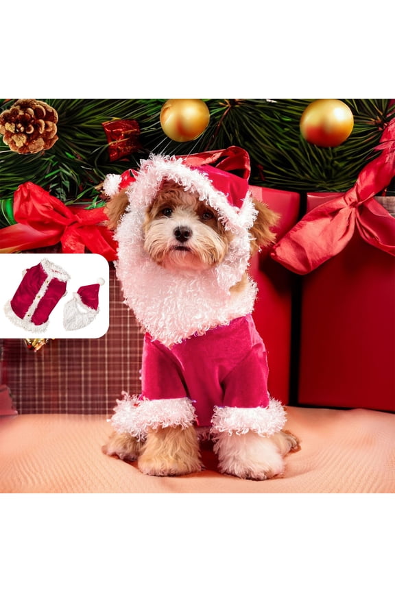 Christmas Day Dog Costumes, Father Christmas Dress Up, Funny Style, Puppy Clothes, Pet Party Outfit, Holiday Pet Apparel, Festive Dog Shirt, Small Pet Costumes