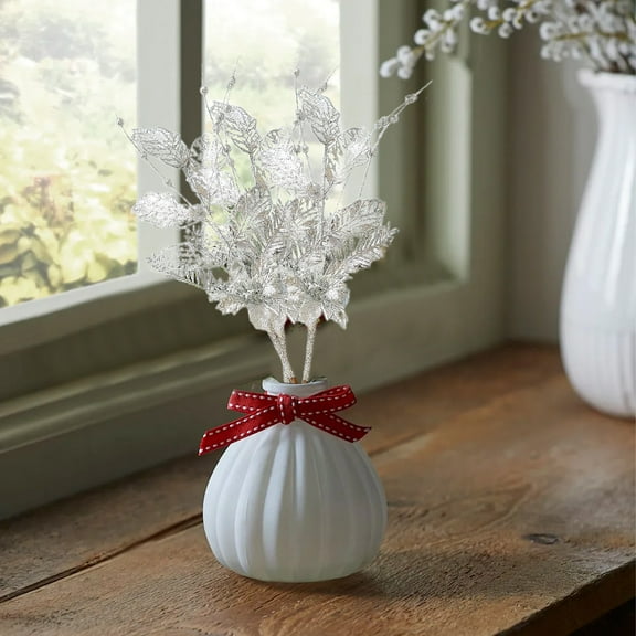 YIMWNYI Christmas Decorative Branches, Artificial Simulation Branches, Plastic Powder Decor, Christmas Tree Plug-In Supply, Festive Home Decoration, Realistic Plant Cuttings