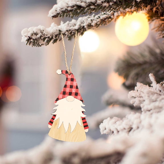 YIMWNYI Christmas Gnome Hanging Wooden Ornament, Decorative Christmas Tree Pendant, Holiday Home Decor, Festive Party Decoration, Santa Claus Wooden Gift