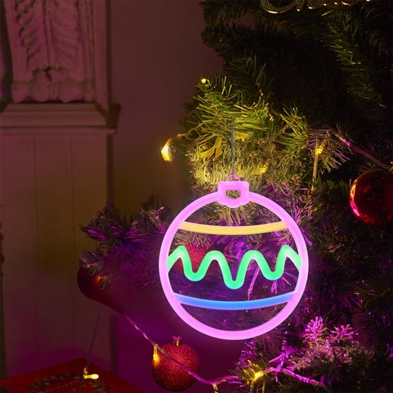 YIMWNYI Christmas LED Decorative Lights, Neon Lights for Shopping Mall, Bedroom Decor, USB Powered Holiday Decorations, Soft Lighting Effect, Easy to Install and Carry