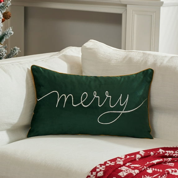 YIMWNYI Christmas Pillowcase Decorative Throw Cushion Cover, Holiday Home Decoration, Festive Sofa Bed Accent, Invisible Zipper, Cozy Living Room Essential