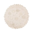 thumbnail image 1 of YIMWNYI Christmas Snowflake PVC Table Mat, Waterproof Round Placemats, Scalding Resistant, Festive Table Decoration, Durable Easy to Clean, Elegant Holiday Decor, 1 of 6