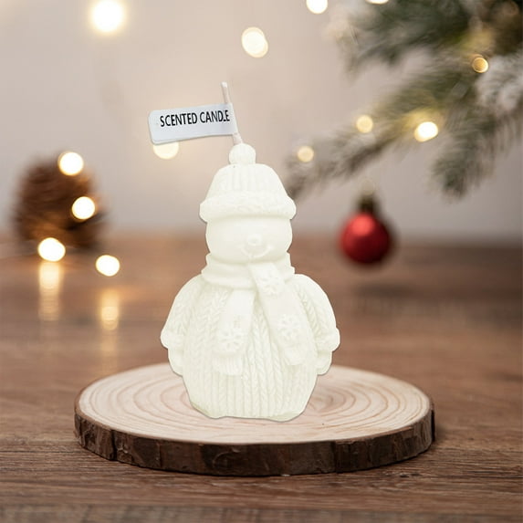 YIMWNYI Christmas Snowman Scented Candle Gift Set, Holiday Decor, Aromatic Candles for Home, Festive Atmosphere, Unique Christmas Gifts, Wax Candles