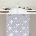 thumbnail image 1 of YIMWNYI Christmas Star Table Runner, Velvet Polyester Table Flag, Holiday Decor, Snowflakes Pattern, Festive Dining Room Decoration, Suitable for Theme Parties and Special Events, 1 of 6