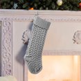 thumbnail image 1 of YIMWNYI Christmas Stocking, Knitted Christmas Stocking, Cable Knitted, Personalized Holiday Gift for Parents, Christmas Decor Hanging Stocking, Xmas Stocking for Holiday Presents, 1 of 6