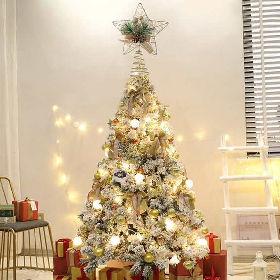 YIMWNYI Christmas Tree Topper, 3.93" Small Star Treetop, 5-Point Star Xmas Tree Topper Tree top for Christmas Tree Ornament Party Home Decor