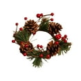 thumbnail image 1 of YIMWNYI Christmas Wreath Gift, Candelabra Ornaments, Candlelight Dinner Decorations, Festive Centerpiece for Holiday Parties, Christmas Eve Table Decor, Pinecones and Berries Arrangement, 1 of 6