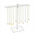 thumbnail image 1 of YIMWNYI Clear Acrylic Necklace Organizer Stand, Jewelry Display Tree with Hooks for Necklaces, Chains, Pendants, Bracelets, Rings, Rotating Hanger Rack for Bedroom, Bathroom, Retail, Easy Assembly, 1 of 7
