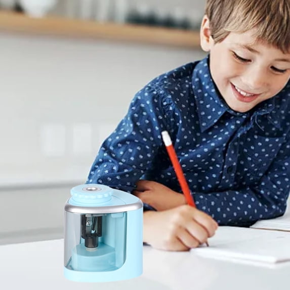 YIMWNYI Compact Pencil Sharpener, Portable Battery-Powered Pencil Sharpener with Replacement Head, Lightweight and Efficient, Perfect for Office, and Home Use