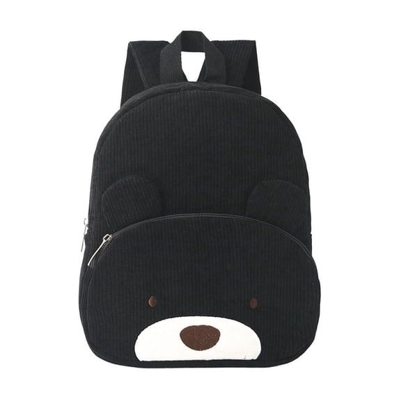 YIMWNYI Cute Bear Backpack, Soft Corduroy Mini Daypack, Lightweight Casual Bookbag, Ideal for Daily Use, Versatile and Stylish Bag for Snacks and Toys
