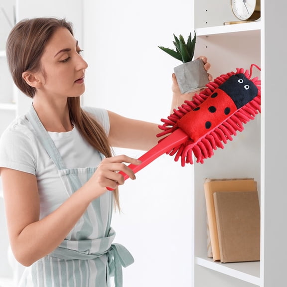 YIMWNYI Cute Cartoon Duster Cleaning Brush, Efficient Dusting Tool, Soft Microfiber Duster, Convenient Grip for Home Cleaning, Space-Saving Hanging Design, Versatile Cleaning Brush