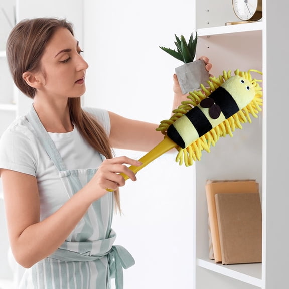 YIMWNYI Cute Cartoon Duster Cleaning Brush, Efficient Dusting Tool, Soft Microfiber Duster, Convenient Grip for Home Cleaning, Space-Saving Hanging Design, Versatile Cleaning Brush