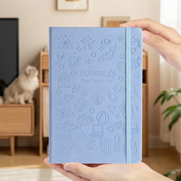 YIMWNYI Cute Cartoon Softcover Notebook, A6 Portable Diary with Thick Paper, Waterproof Leather Cover, Built-in Bookmark, Perfect for Note-taking and Journaling, Exquisite Writing Journal
