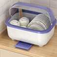 thumbnail image 1 of YIMWNYI Cutlery Storage Box with Lid, Stackable Kitchen Organizer, Large Capacity Plastic Dishes Holder, Practical Cutlery Box for Indoor and Outdoor Use, Easy to Clean and Durable, 1 of 8