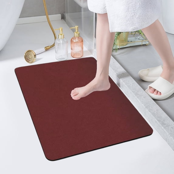 YIMWNYI Diatomite Floor Mat, Absorbent Bathroom Mat, Non-Slip Drying Rug, Microfiber Cushion for Home, Quick-Dry Foot Mat, Decorative Bath Mat for Living Room, Modern Design