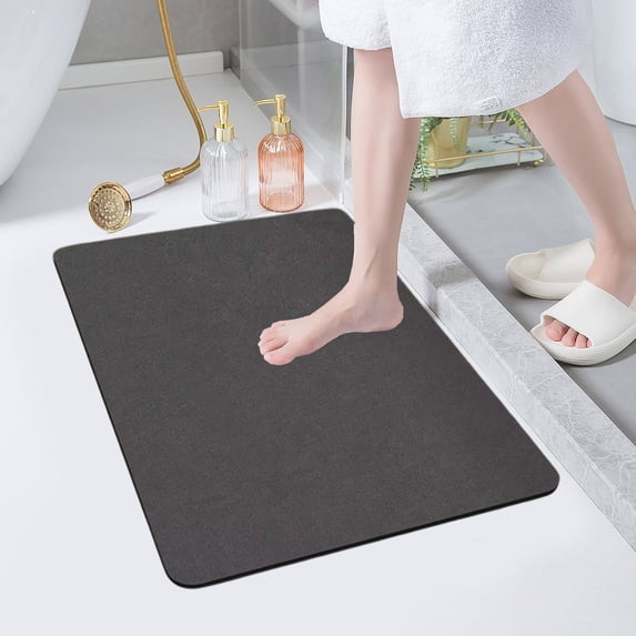 YIMWNYI Diatomite Floor Mat, Absorbent Bathroom Mat, Non-Slip Drying Rug, Microfiber Cushion for Home, Quick-Dry Foot Mat, Decorative Bath Mat for Living Room, Modern Design