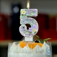 thumbnail image 1 of YIMWNYI Digital Birthday Candle Cake Decoration, Multicolor Number Candles, Wax Birthday Party Candle, Floral Design Birthday Candles, Celebration Cake Accessories, Decorative Wax Candles, 1 of 6