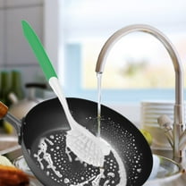 YIMWNYI Dishwashing Brush With Handle, Stiff Bristles, Built-in Spatula for Cleaning Cutlery, Pots, Pans and Kitchen Sink, Ergonomic Non-Slip Handle, Long-Lasting Fibre Bristles