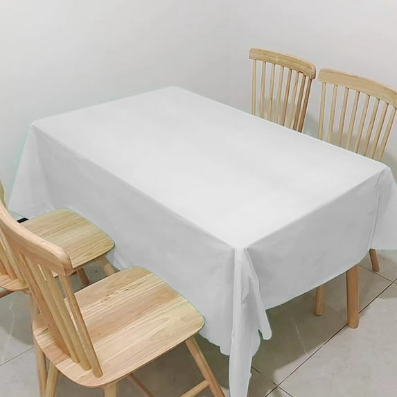 YIMWNYI Disposable Tablecloth, Plastic Party Table Cover, Waterproof and Oilproof Tablecloth, Easy Clean Disposable Tableware, Perfect for Birthdays, Desserts, and Everyday Use
