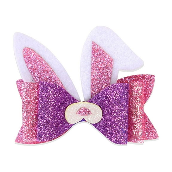 YIMWNYI Easter Bunny Egg Hairpin, Cute Plastic Hairpin for Easter, Bow Design Hair Accessory, Ideal for Easter Parties, Gifts, and Daily Wear, Comfortable, Stylish, Suitable for Women