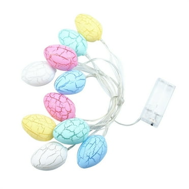 YIMWNYI Easter Egg LED String Lights – 40 LED Battery Powered Easter Decorations, Warm White Colorful Easter Lights for Holiday Parties, Indoor & Outdoor Decor