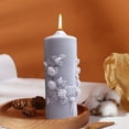 thumbnail image 1 of YIMWNYI Embossed Rose Flower Column Aromatherapy Candle, Valentine's Day Scented Candle for Bedroom, Living Room, Bathroom, Holiday Gift with Pleasant Aroma and Wax Melting Lamp Function, 1 of 6