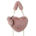 thumbnail image 1 of YIMWNYI Fashion Heart Shaped Crossbody Bag for Women, Cute Chain Shoulder Handbag, Faux Fur Coin Purse with Zip Closure, Soft Cotton Lining, Lightweight and Stylish, Ideal Gift for Young Girls, 1 of 6