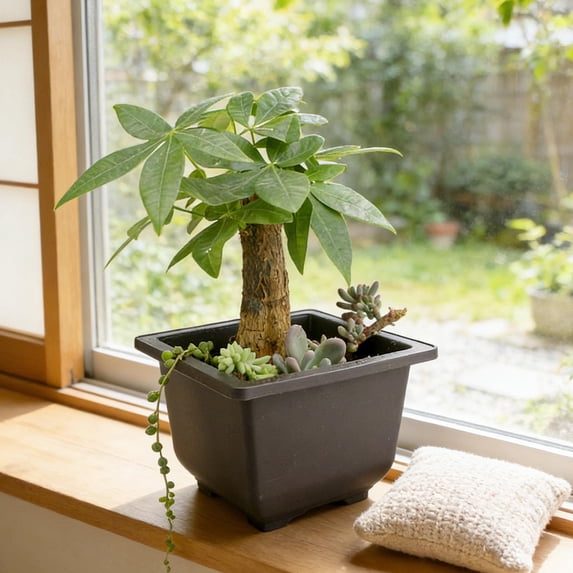 YIMWNYI Flowerpot Potted Home Gardening Succulents Pot, Plastic Planter, Modern Minimalist Indoor Outdoor Pots, Lightweight with Drainage, Versatile for Herbs and Houseplants