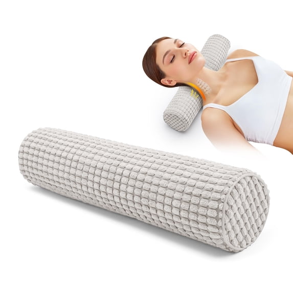 YIMWNYI Foam Cervical Neck Pillow for Sleeping, Washable Pain Relief Pillow, Multi-Functional Neck Roll for Neck and Shoulder Support, Perfect for Home, Office, Travel, Yoga, Compact & Lightweight