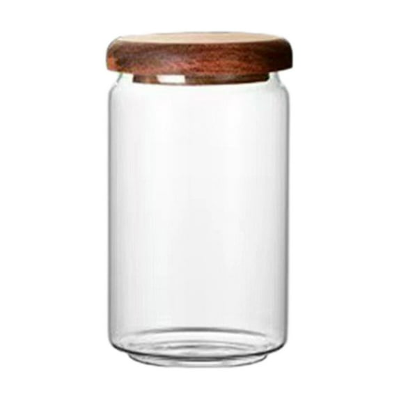 YIMWNYI Food Grade Sealed Glass Jar, Airtight Storage Container for Coffee Beans, Dried Fruit, Grains, Spices, Herbs, Clear Glass Bottle, Stackable & Space-Saving, High-Temperature Resistant, 1 Pc