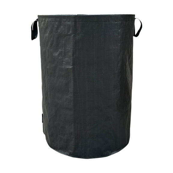 YIMWNYI Garden Leaf Collection Bag, Large Capacity Yard Waste Storage, Black Compost Bag with Handles for Fallen Leaves, Garbage, Tools, Outdoor Gardening