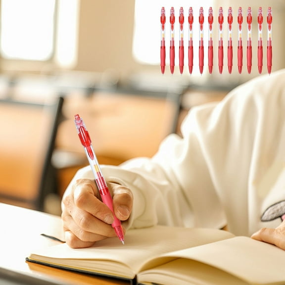 YIMWNYI Gel Pens 12 Pcs Fine Point Black Ink Pens, Smooth Writing Tools for Journaling, Note Taking, Cute Office Supplies, Non-Slip Grip, Perfect Gifts for Any Occasion