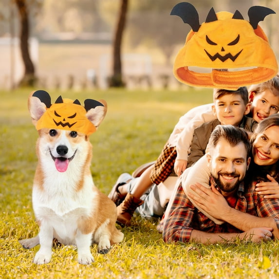 YIMWNYI Halloween Devil Costume Dog Hat, Devil Pet Headdress, Adjustable Puppy Cap, Cute Pet Costume for Halloween Party, Comfortable and Safe Material for Small and Medium Pets