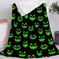thumbnail image 1 of YIMWNYI Halloween Flannel Blanket, Soft Throw Blanket, Cozy Sofa Blanket, Seasonal Decor, Perfect for Home, Travel, Camping, Easy Care, 1 of 6