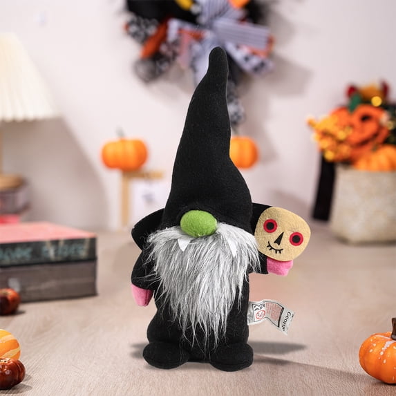 YIMWNYI Halloween Gnomes Decorations, Gnome Decor with Witch Hat, Adorable Table Decor for Halloween Party, Cute Decorative Plush Doll, Holiday Gift for Friends and Family