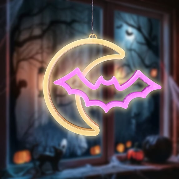 YIMWNYI Halloween LED Decorative Lights, Neon Lights for Bedroom, USB Powered, Soft Lighting for Party Decor and Home Decoration, Lightweight and Easy to Install
