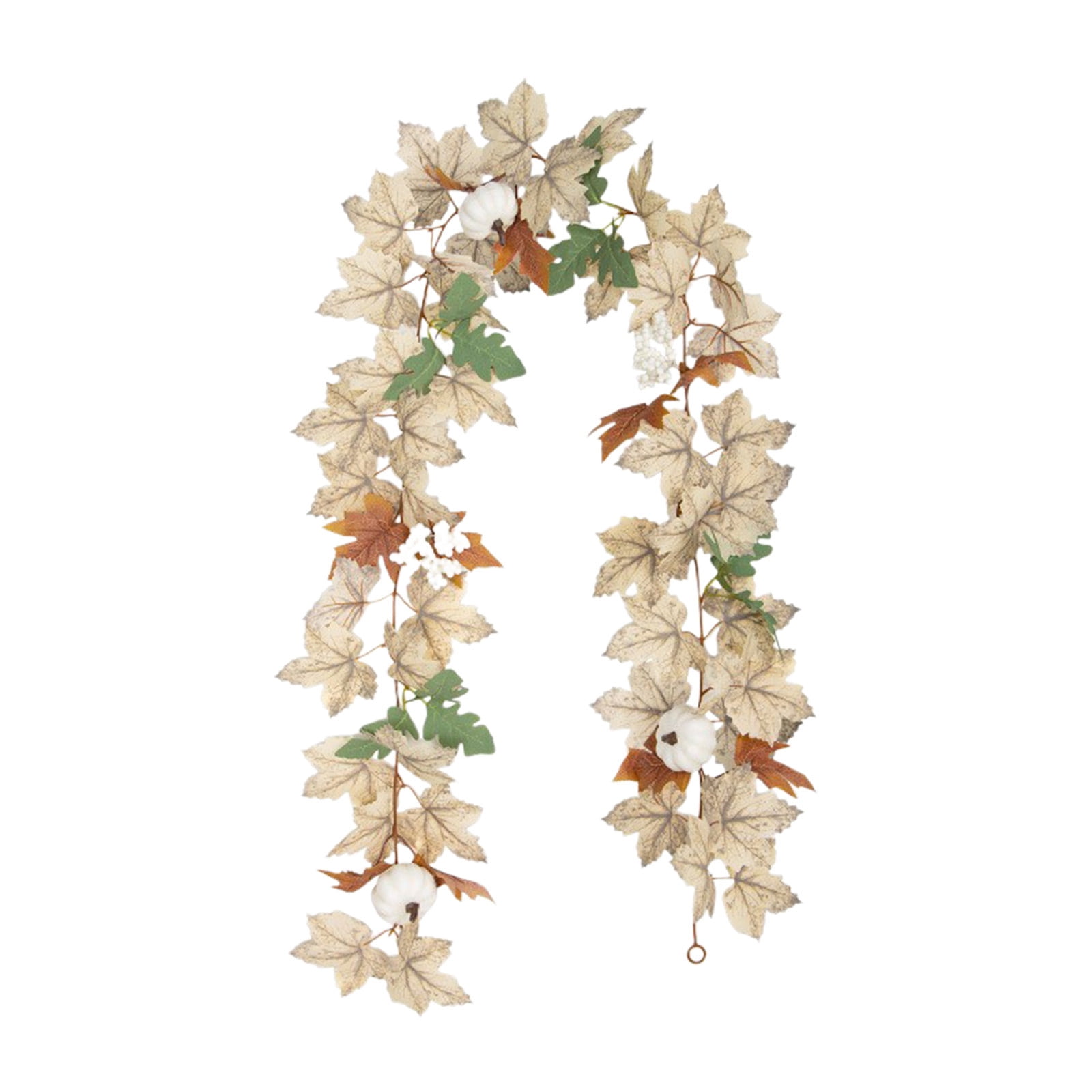 YIMWNYI Halloween Maple Leaf Garland, Artificial Rattan Decorations ...