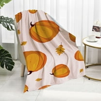 YIMWNYI Halloween Pumpkin Blanket, Flannel Sofa Blanket, Cozy Throw for Fall Decor, Perfect for Snuggling and Outdoor Use, Unique Halloween Gift